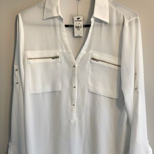 NWT express Bright white shirt